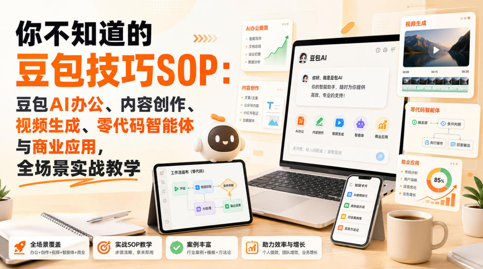你不知道的豆包技巧SOP：豆包AI办公、内容创作、视频生成、零代码智能体与商业应用，全场景实战教学-洛柒笔记