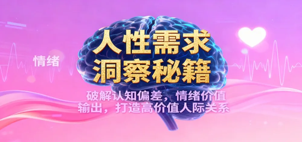 人性需求洞察秘籍，破解认知偏差，情绪价值输出，打造高价值人际关系-洛柒笔记