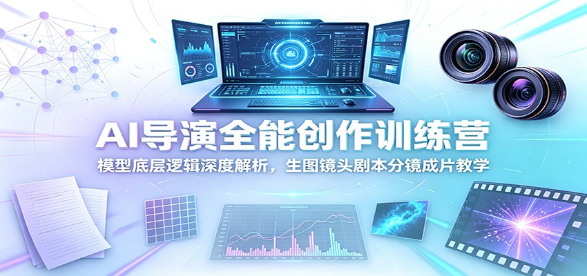 AI导演全能创作训练营：模型底层逻辑深度解析，生图镜头剧本分镜成片教学-洛柒笔记