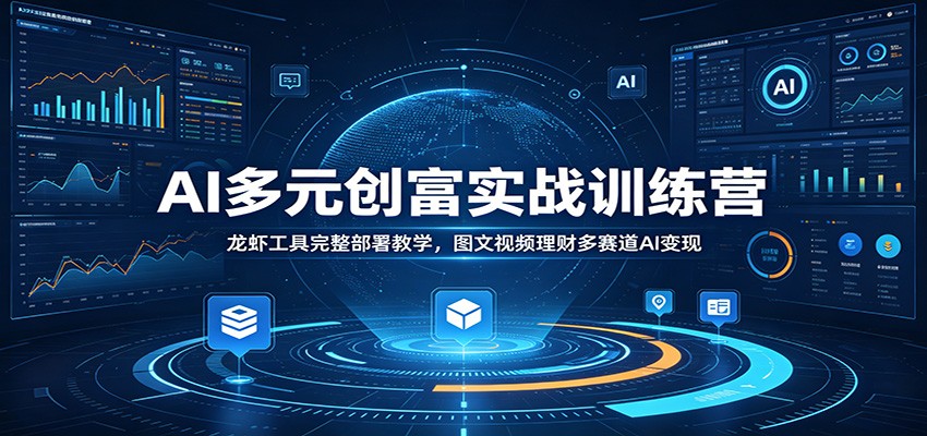 AI多元创富实战训练营：龙虾工具完整部署教学，图文视频理财多赛道AI变现-洛柒笔记
