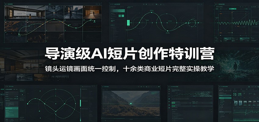 导演级AI短片创作特训营：镜头运镜画面统一控制，十余类商业短片完整实操教学（更新）-洛柒笔记