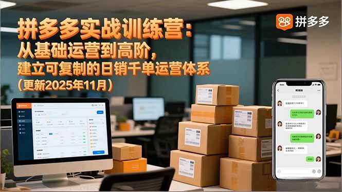 （16700期）拼多多实战训练营：从基础运营到高阶，建立可复制的日销千单运营体系（更新11月）-洛柒笔记