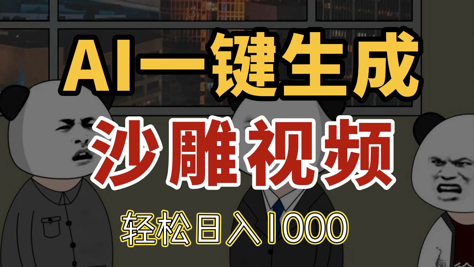 （14756期）AI一键生成沙雕视频，一条视频千万播放，轻松日入1000-洛柒笔记