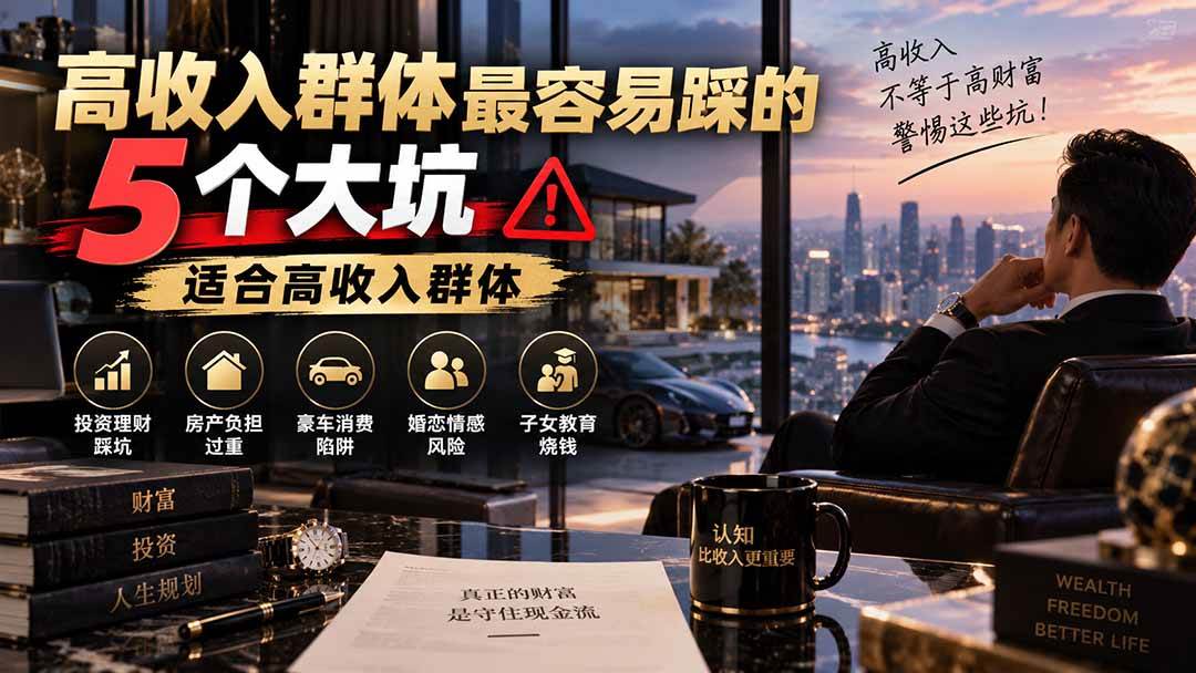 （20289期）付费文章：高收入群体最容易踩的5个大坑，适合高收入群体-洛柒笔记