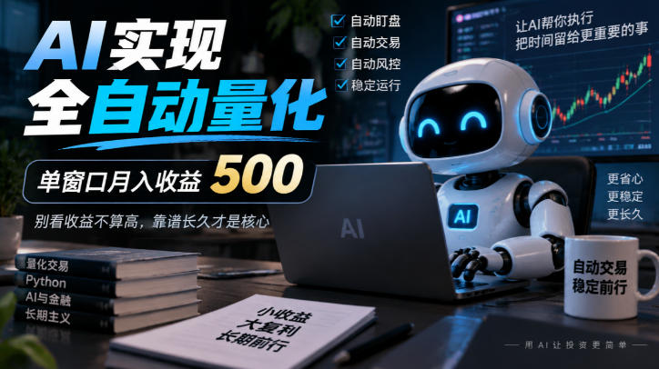 AI实现全自动量化，单窗口月入收益500，别看收益不算高，靠谱长久才是核心【揭秘】-洛柒笔记