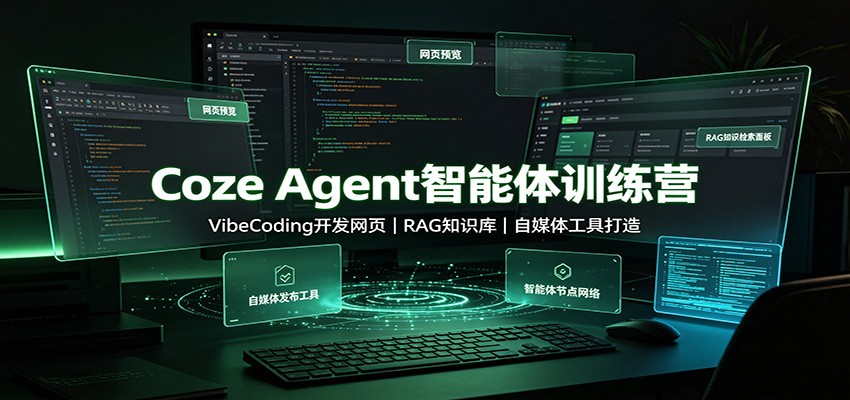 Coze Agent智能体训练营：VibeCoding开发网页，RAG知识库，自媒体工具打造-洛柒笔记