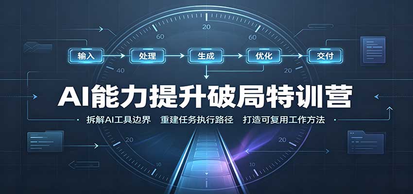 AI能力提升破局特训营：掌握AI交互逻辑，内容创作，搭建工作流-洛柒笔记