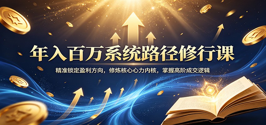 年入百万系统路径修行课：精准锁定盈利方向，修炼核心心力内核，掌握高阶成交逻辑-洛柒笔记