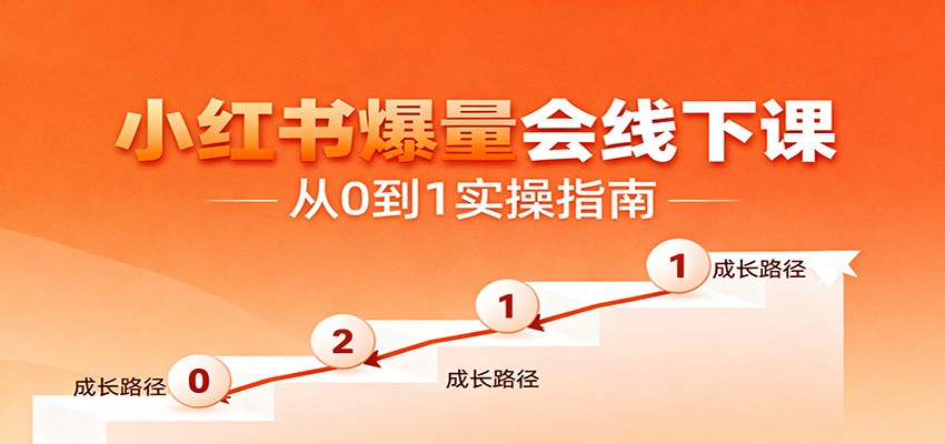 小红书爆量会线下课，聚焦小红书运营全流程，从0到1爆店实操方案-洛柒笔记