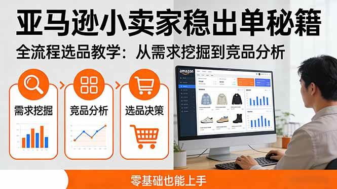（17656期）亚马逊小卖家稳出单秘籍：全流程选品教学，从需求挖掘到竞品分析，零基础也能上手-洛柒笔记