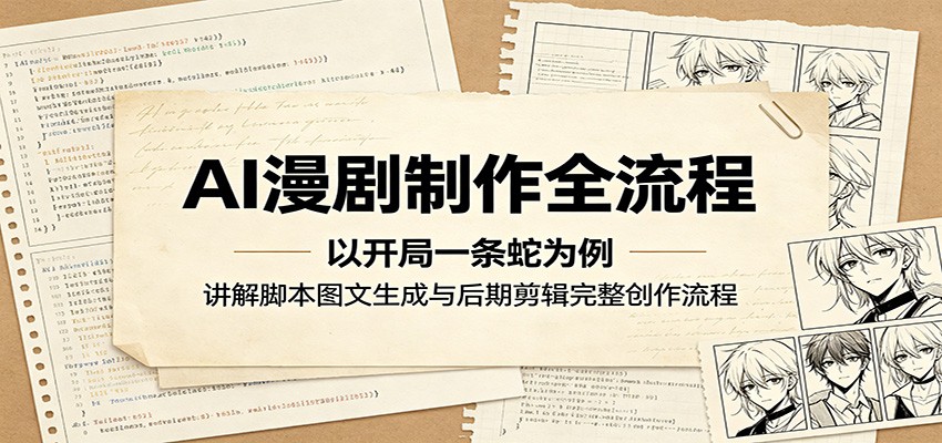 AI漫剧制作全流程：以开局一条蛇为例，讲解脚本图文生成与后期剪辑完整创作流程-洛柒笔记