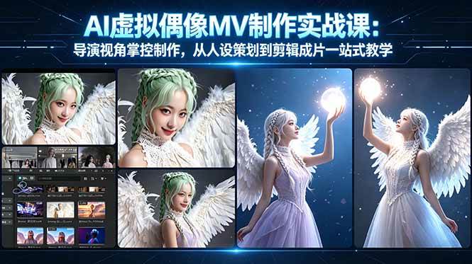 （17962期）AI虚拟偶像MV制作实战教学：导演视角掌控制作，从人设策划到剪辑成片一站式教学-洛柒笔记