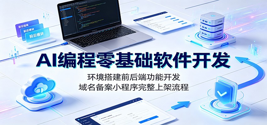 AI编程零基础软件开发：环境搭建前后端功能开发，域名备案小程序完整上架流程-洛柒笔记
