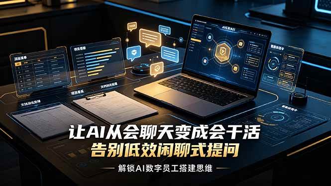 （19130期）让AI从会聊天变成会干活，告别低效闲聊式提问，解锁AI数字员工搭建思维-洛柒笔记