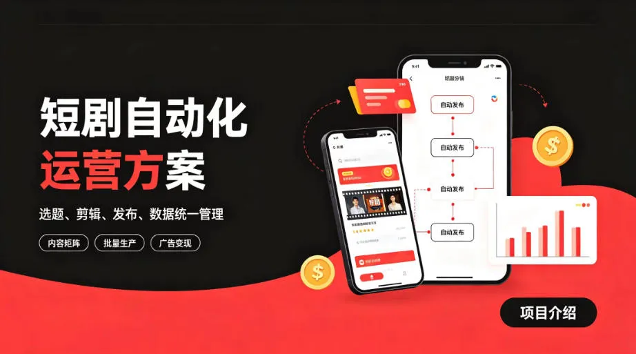 快手全自动短剧矩阵项目｜自动化分发，流量持续变现-洛柒笔记