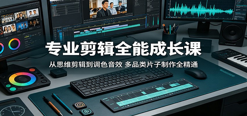 专业剪辑全能成长课：从思维剪辑到调色音效，多品类片子制作全精通-洛柒笔记