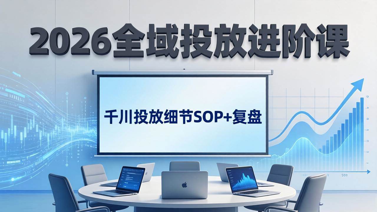 （17798期）2026全域投放进阶课：杭州线下3天实战，千川投放细节SOP+复盘，撬动自然流量-洛柒笔记