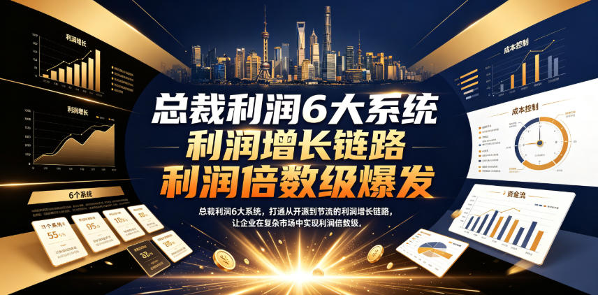 总裁利润6大系统，打通从开源到节流的利润增长链路，让企业在复杂市场中实现利润倍数级爆发-洛柒笔记