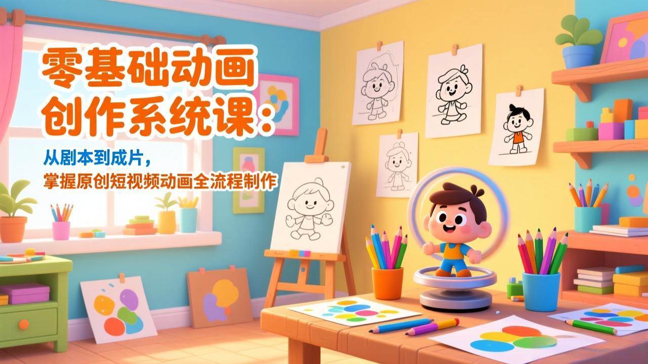 （17161期）零基础动画创作系统课：从剧本到成片，掌握原创短视频动画全流程制作-洛柒笔记