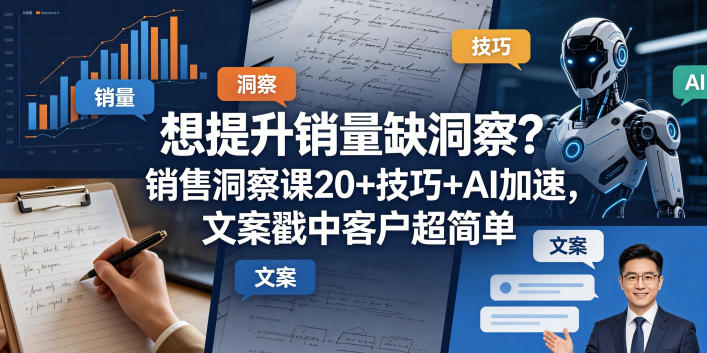 想提升销量缺洞察？销售洞察课20+技巧+AI加速，文案戳中客户超简单【原创双语字幕】-洛柒笔记