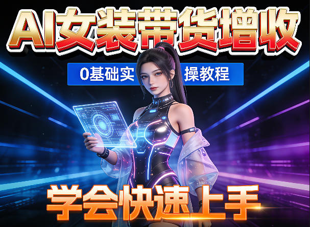 AI女装图文带货增收，零成本免费工具助力，轻松学会快速上手-洛柒笔记