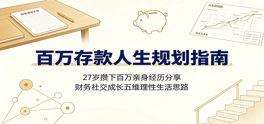 百万存款人生规划指南：27岁攒下百万亲身经历分享，财务社交成长五维理性生活思路-洛柒笔记
