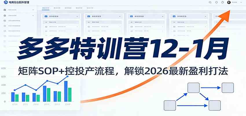 多多特训营12-1月：矩阵SOP+ 控投产流程，解锁2026最新盈利打法-洛柒笔记