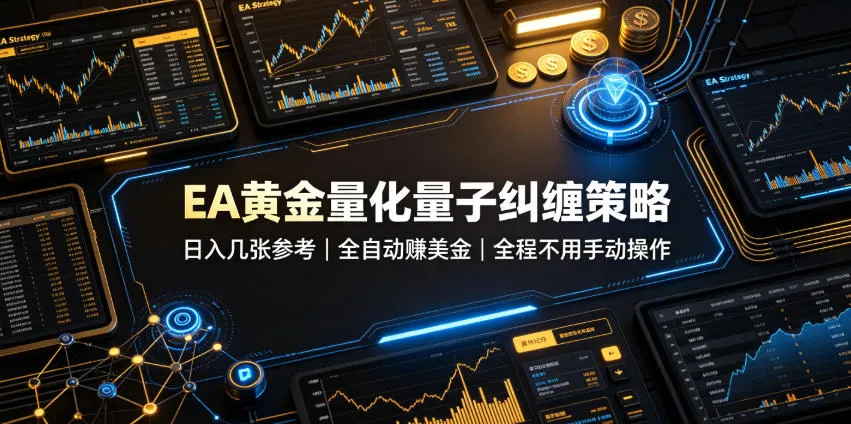 EA黄金量化量子纠缠策略，日入几张，全自动賺美金，全程不用手动操作！-洛柒笔记