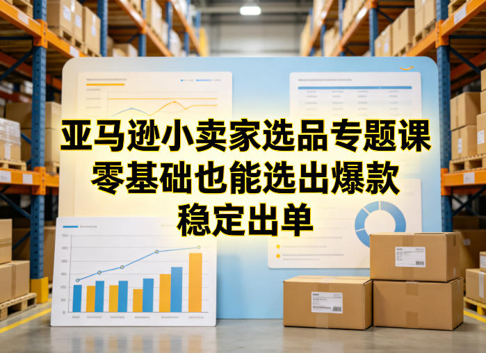 亚马逊小卖家选品专题课，零基础也能选出爆款，稳定出单-洛柒笔记