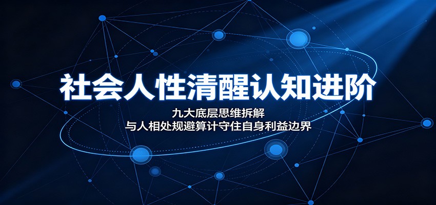 社会人性清醒认知进阶：九大底层思维拆解，与人相处规避算计守住自身利益边界-洛柒笔记