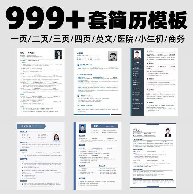 全网最全的999+套简历模板合集！分类齐全-洛柒笔记
