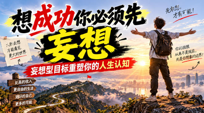 付费文章：想成功你必须先妄想，妄想型目标重塑你的人生认知-洛柒笔记