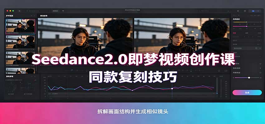 Seedance2.0即梦视频创作课：剧本式视频制作，同款复刻技巧，多行业案例落地教学-洛柒笔记