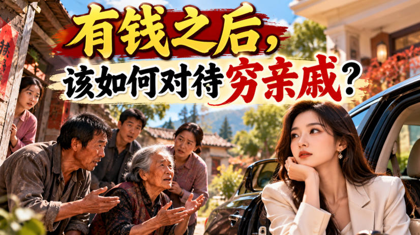 某公众号付费文章：有钱之后，该如何对待穷亲戚？-洛柒笔记