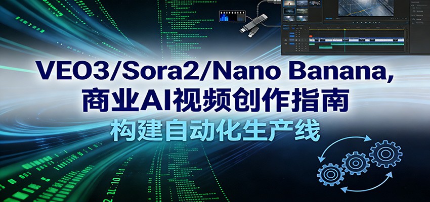 VEO3/Sora2/Nano Banana商业AI视频创作指南，构建自动化生产线-洛柒笔记
