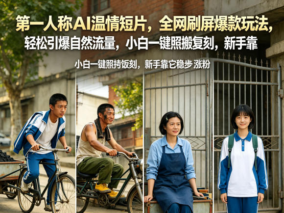 第一人称AI温情短片，全网刷屏爆款玩法，轻松引爆自然流量，小白一键照搬复刻，新手靠它稳步涨粉-洛柒笔记