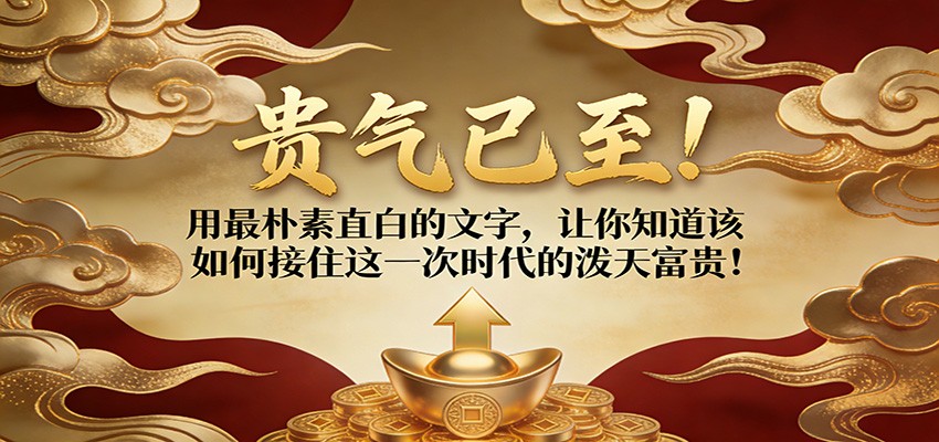 付费文章：贵气已至！用最朴素直白的文字，让你知道该如何接住这一次时代的泼天富贵！-洛柒笔记
