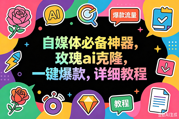 （18563期）玫瑰克隆工具，一键ai神器，爆款工具，自媒体必备，60多个功能详细教程