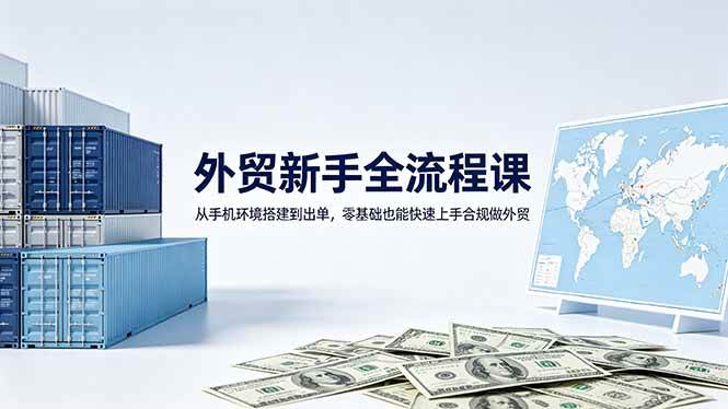 （18481期）外贸新手全流程课：从手机环境搭建到出单，零基础也能快速上手合规做外贸-洛柒笔记