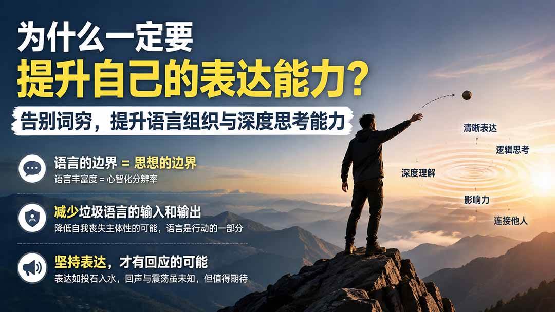（20070期）付费文章：为什么一定要提升自己的表达能力？告别词穷，提升语言组织与深度思考能力-洛柒笔记