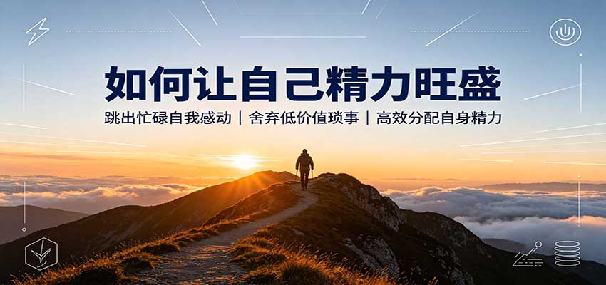 如何让自己精力旺盛：跳出忙碌自我感动，舍弃低价值琐事，高效分配自身精力-洛柒笔记