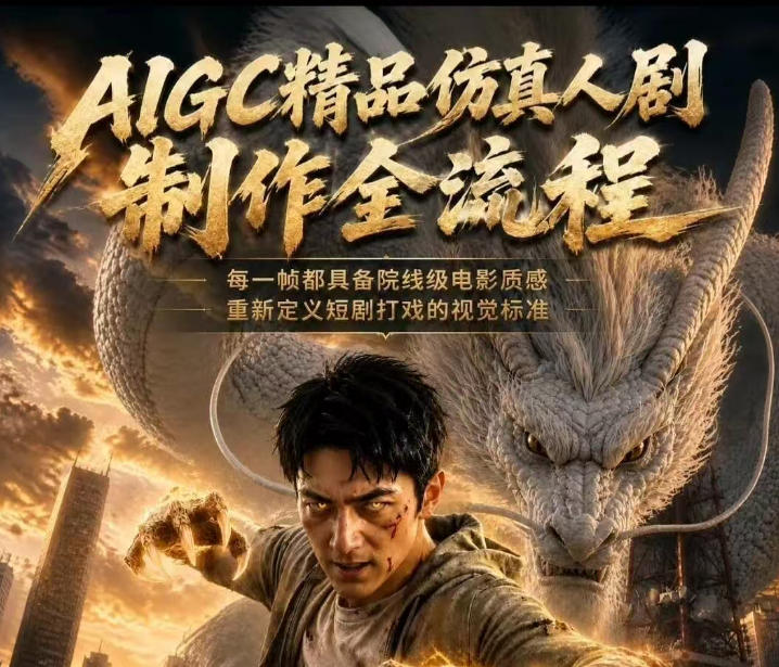 AIGC精品仿真人剧豢龙人全流程制作解析2026，国风仿真人创作+打斗剧情+人设编排，一站式AI短剧入门-洛柒笔记
