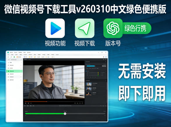 微信视频号下载工具v260310中文绿色便携版-洛柒笔记