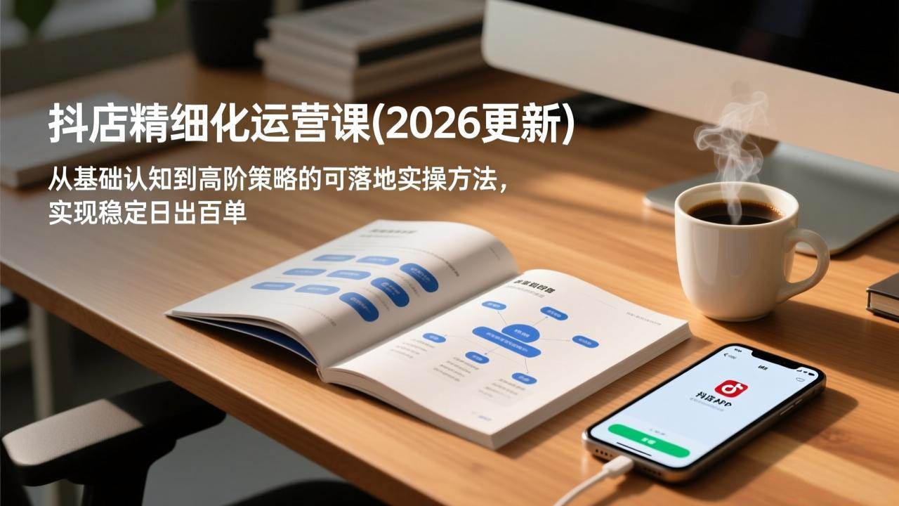 （17060期）抖店精细化运营课(2026更新)，从基础认知到高阶策略的可落地实操方法，实现稳定日出百单-洛柒笔记