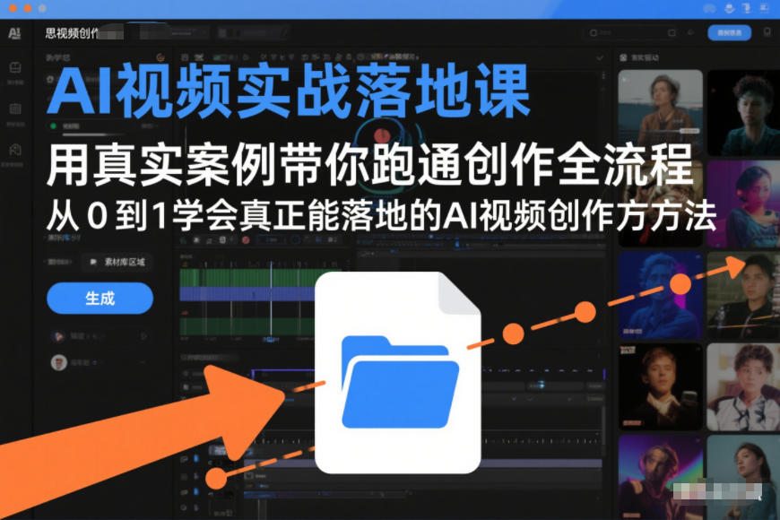 AI视频实战落地课，用真实案例带你跑通创作全流程，从0到1学会真正能落地的AI视频创作方法-洛柒笔记