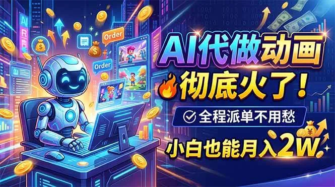 AI代做动画，彻底火了！全程派单不用愁，小白也能月入2W-洛柒笔记