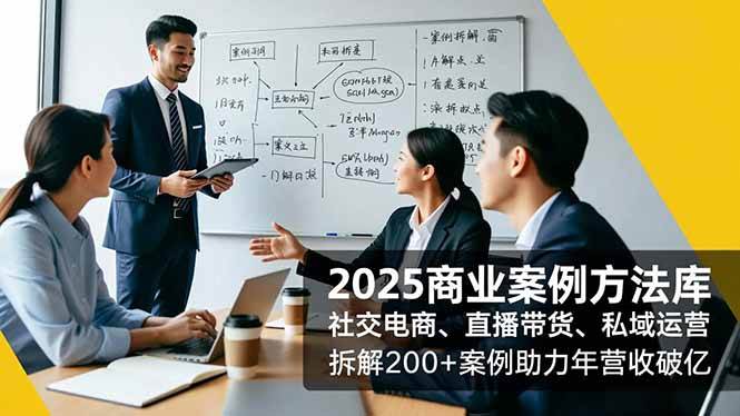 （16713期）2025商业案例方法库，社交电商、直播带货、私域运营，拆解200+案例助力年营收破亿-洛柒笔记