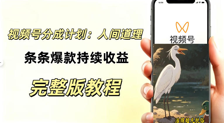 视频号新玩法之AI动漫画风励志视频，不用会画画、不用拍摄，持续化收益，详细拆解-洛柒笔记