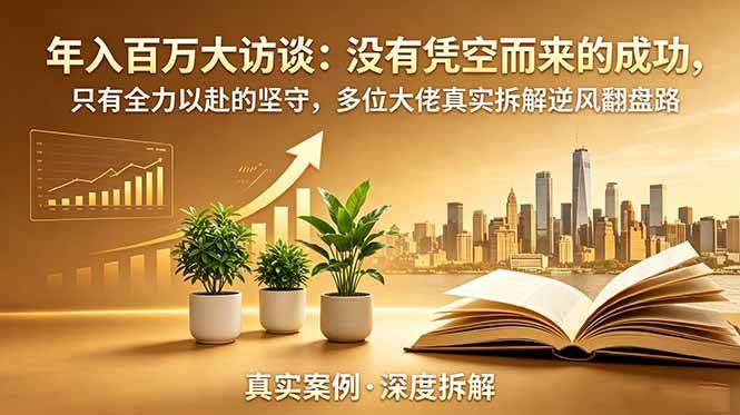 （18891期）年入百万大访谈-更新：没有凭空而来的成功，只有全力以赴的坚守，多位大佬真实拆解逆风翻盘路-洛柒笔记