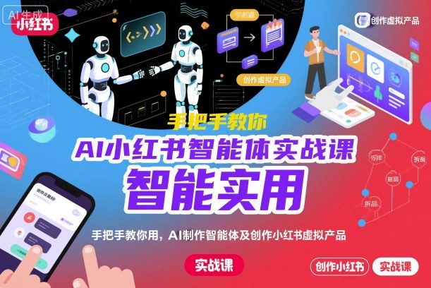 AI小红书智能体实战课，手把手教你用AI制作智能体及创作小红书虚拟产品，提效+内容商业化（更新）-洛柒笔记